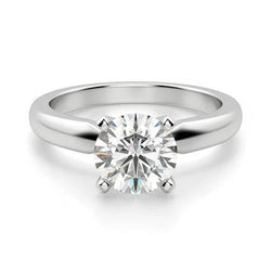 1.25 Ct Solitaire Round Cut Diamond Wedding Ring White Gold Jewelry