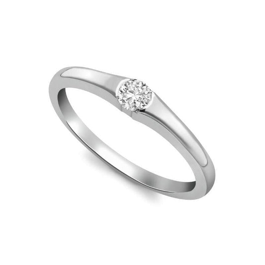 Solitário de anel de noivado de diamante com corte redondo de 1.25 ct espumante - harrychadent.pt