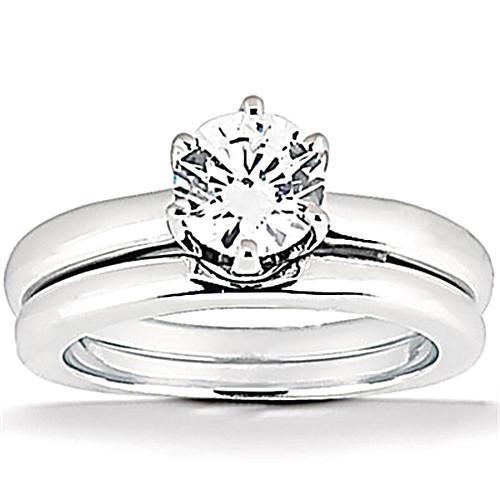 1.25 Ct. Conjunto de anel de noivado de diamantes Solitaire joias femininas novo - harrychadent.pt