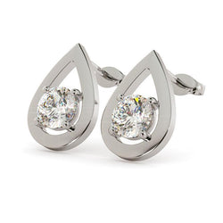 1.3 Ct Round Diamond Earring 14K White Gold