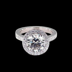 1.34 Carats Halo Diamond Engagement Ring