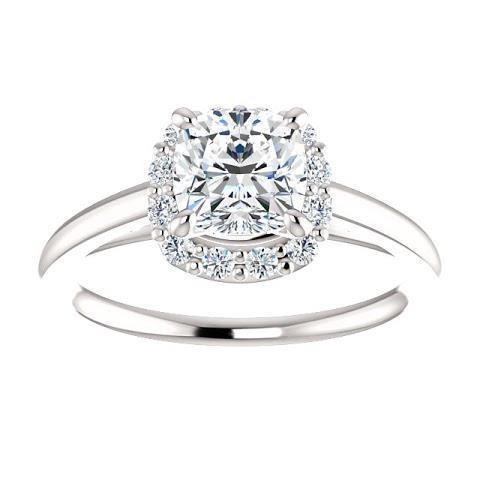 Diamantes 1.40 quilates Halo Ring 14K ouro branco - harrychadent.pt