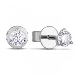 1.40 Ct Solitaire Round Cut Diamond Stud Earring