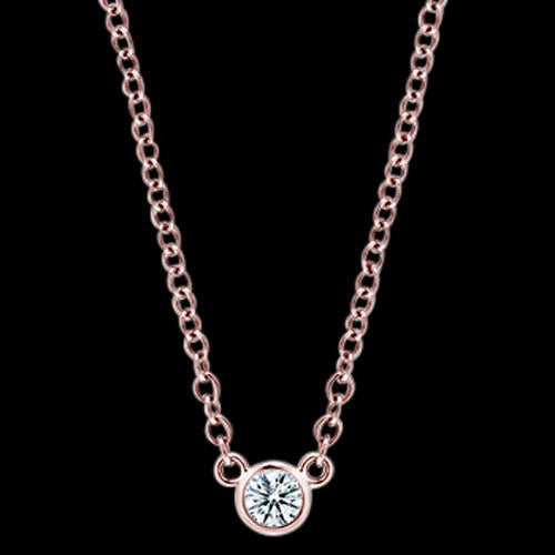 Conjunto de moldura de ouro rosa de colar pendente de diamante de 1.5 quilates de 16 ou 18 " - harrychadent.pt