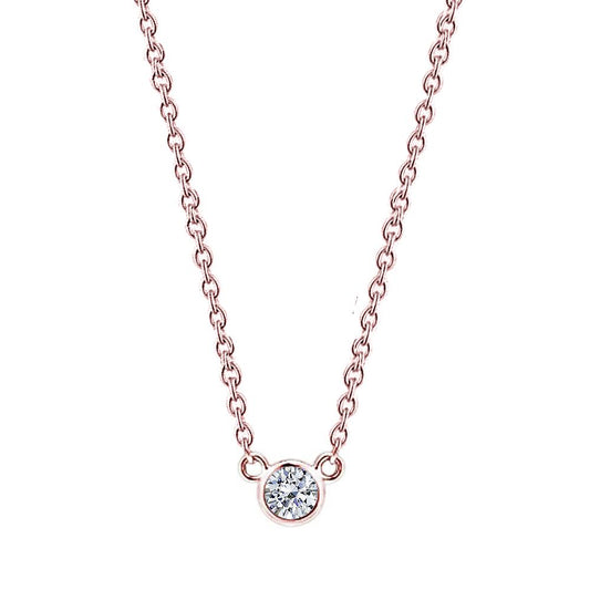 Conjunto de moldura de ouro rosa de colar pendente de diamante de 1.5 quilates de 16 ou 18 " - harrychadent.pt