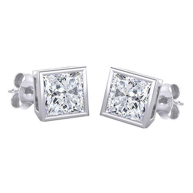 Brinco de diamante com cravo de princesa de 1.5 quilates - harrychadent.pt