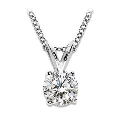 1.5 quilates redondo diamante solitário pingente ouro branco joias femininas - harrychadent.pt