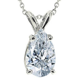 1.50 Carat Pear Diamond Jewelry Pendant Necklace Gold