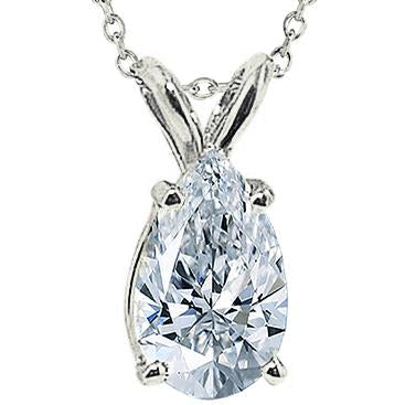 Colar de pingente de ouro com joia de diamante de pêra 1.50 quilates - harrychadent.pt