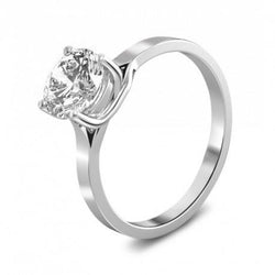 1.50 Carat Solitaire Diamond Anniversary Ring White Gold 14K
