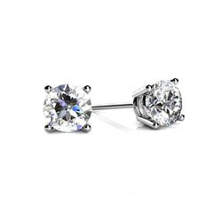 1.50 Carats Diamond Stud Earrings White Gold 14K Women's Jewelry