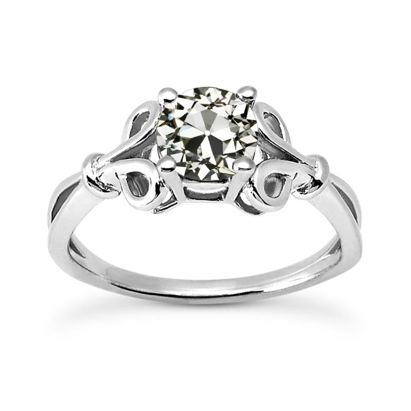 Configuração de cesta de diamante de diamante antigo de anel de casamento de 1.50 quilates - harrychadent.pt