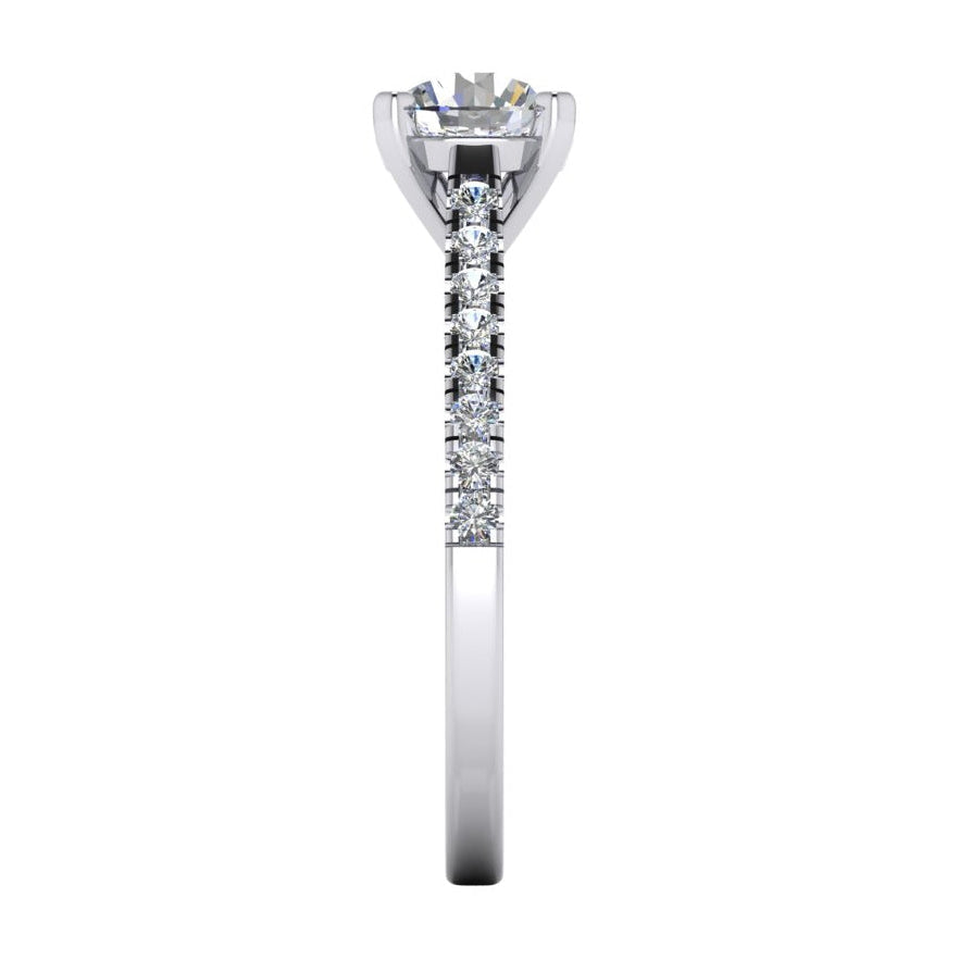 Anel Solitaire de 1.50 Quilates Com Acentos