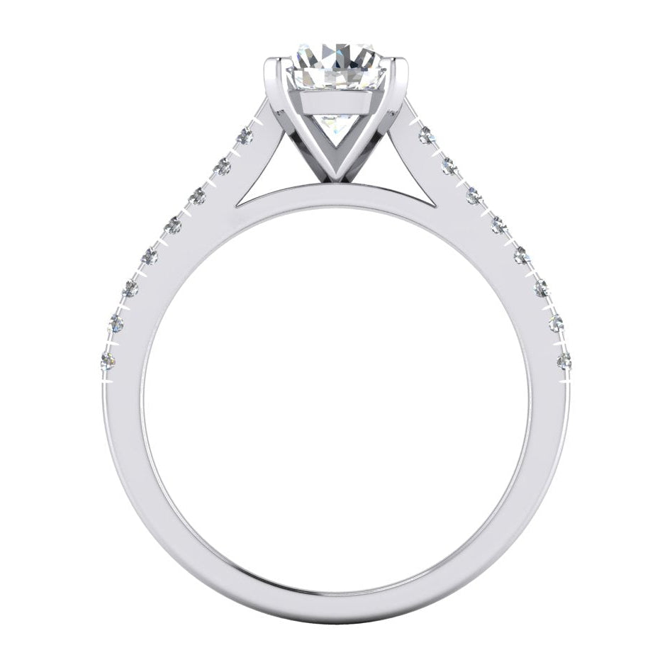 Anel Solitaire de 1.50 Quilates Com Acentos