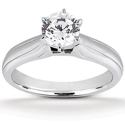 Solitário de 1.60 quilates de diamante com corte redondo e anel de casamento em ouro branco 14K - harrychadent.pt