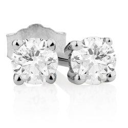 1.60 Carats Diamond Stud Women Earrings Gold 14K