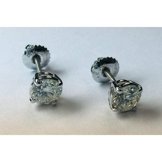 Brincos de diamante redondo de 1.60 quilates - harrychadent.pt