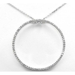 1.70 Ct Round Brilliant Cut Diamonds Necklace Pendant Gold White 14K