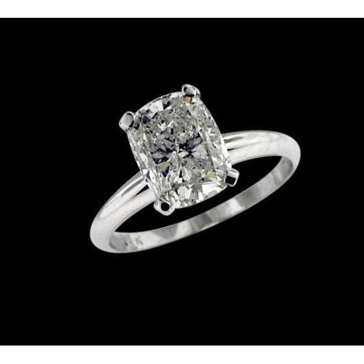 Anel Solitaire de diamante com corte radiante de 1.75 quilates joias de ouro branco - harrychadent.pt