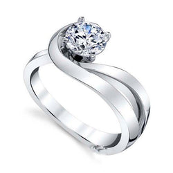 1.75 Ct Solitaire Round Diamond Split Shank Wedding Ring White Gold