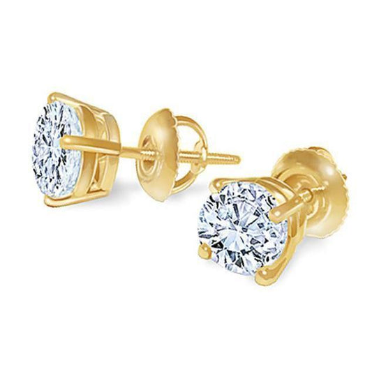 1.80 quilates de diamante brincos com parafusos e ouro amarelo - harrychadent.pt