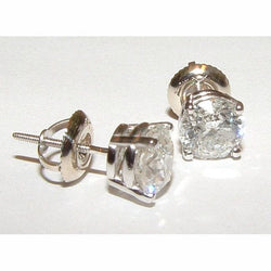 1.80 Carats Platinum F Vs1 Diamond Studs Earrings