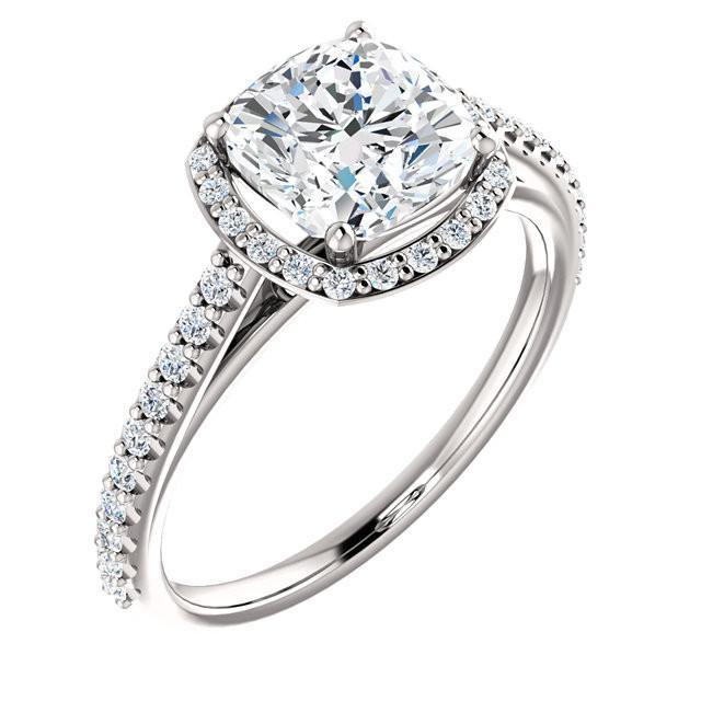 Diamante redondo de 1.85 quilates Halo Ring em ouro branco 14K - harrychadent.pt