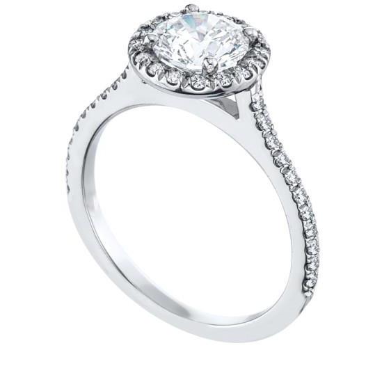 1.88 quilates de diamante espumante de noivado anel halo ouro branco 14K - harrychadent.pt