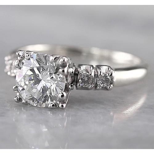 Anel de noivado de diamante redondo de 2 quilates em ouro branco 14K - harrychadent.pt