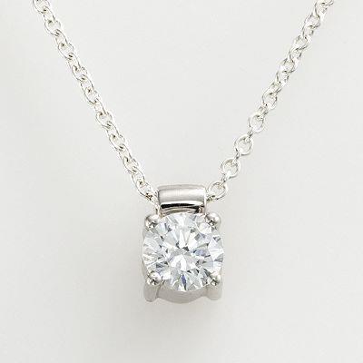 Colar de diamante redondo de 2 quilates e pingente de ouro branco 14K - harrychadent.pt