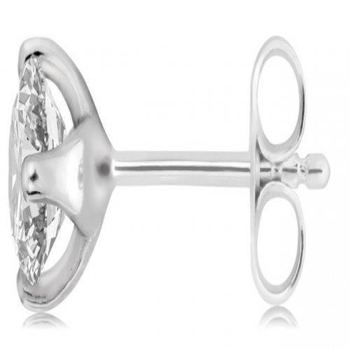 Brinco de diamante branco redondo de 2 quilates de diamante único - harrychadent.pt
