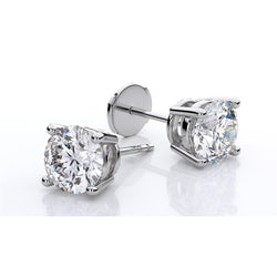 2 Carats Diamond Stud Earring White Gold 14K