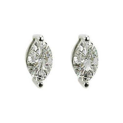 2 Carats Marquise Cut Diamond Stud Earring Solid White Gold