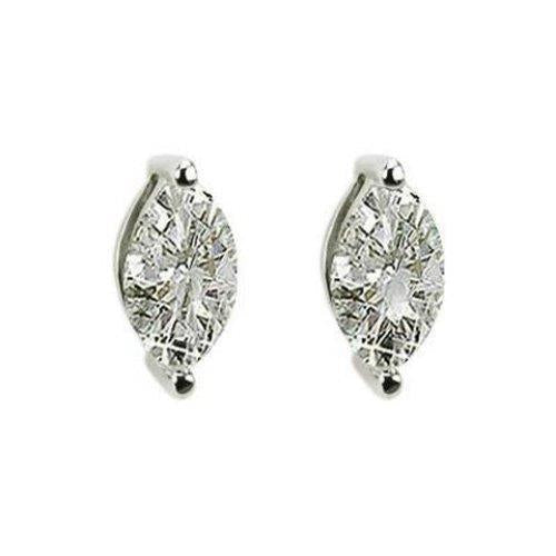 2 quilates Marquise Cut Diamond Stud Earring Solid White Gold - harrychadent.pt