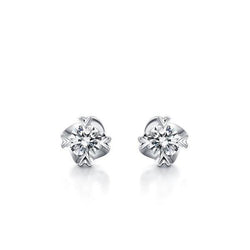 2 Ct Gorgeous Round Cut Diamonds Lady Studs Earrings White Gold