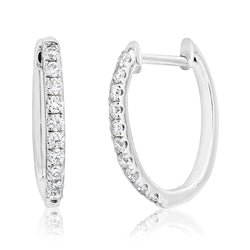 2 Ct Round Cut Diamond Women Hoop Earrings