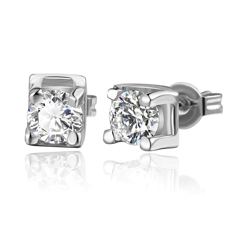 Conjunto de pontas de diamante com 2 ct espumante e corte redondo de diamantes brinco de ouro branco - harrychadent.pt