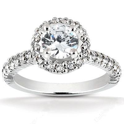 2 Ct. Joias de anel de casamento de diamante halo - harrychadent.pt