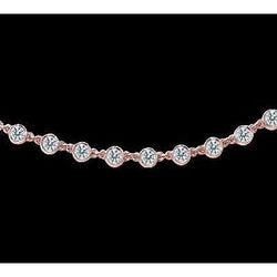 20 Carats Yards Diamond Necklace Pendant Rose Gold Diamond Yard