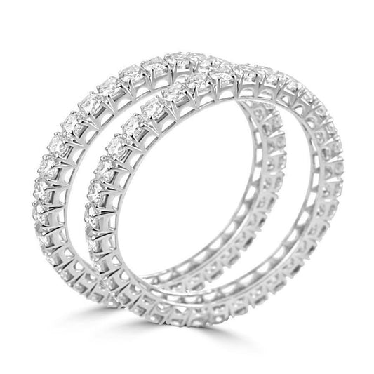 Par de pulseira feminina de diamante espumante 25,60 quilates ouro branco - harrychadent.pt