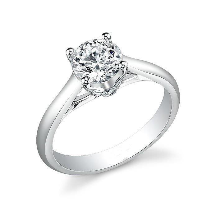2.20 quilates lindo anel de diamante de corte redondo em ouro branco 14K - harrychadent.pt