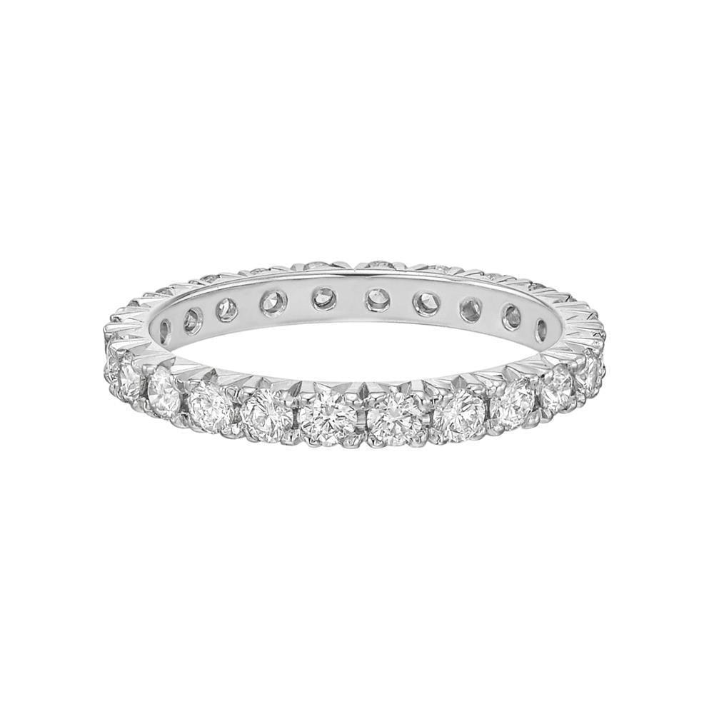 Aliança de casamento de diamantes brilhantes com lapidação brilhante de 2.20 ct ouro branco 14K - harrychadent.pt