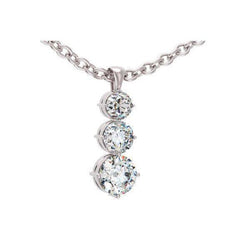 2.25 Carats Brilliant Cut Diamond Pendant Necklace White Gold 14K