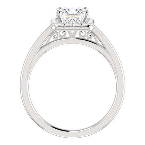 Anel de aniversário redondo de diamante de 2.25 quilates Halo Princess - harrychadent.pt