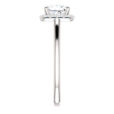 Anel de aniversário redondo de diamante de 2.25 quilates Halo Princess - harrychadent.pt