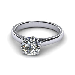 2.25 Carats Solitaire Diamond Engagement Ring White Gold 4 Prongs