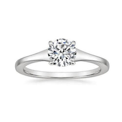 2.25 Ct Prong Set Solitaire Genuine Diamond Engagement Ring White Gold 14K