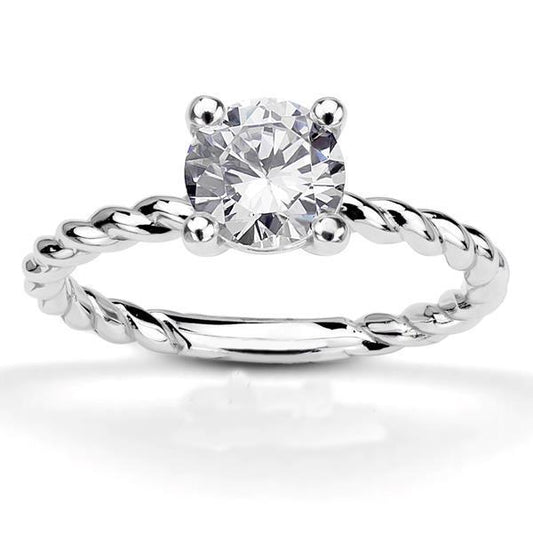 Anel Solitário de Casamento de Diamante Redondo com Corte Brilhante de 2.25 Ct - harrychadent.pt