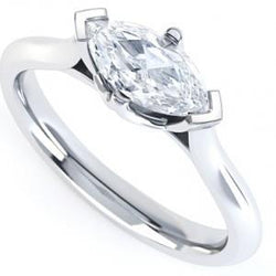 2.25 Ct Solitaire Marquise Cut Diamond Engagement Ring White Gold 14K
