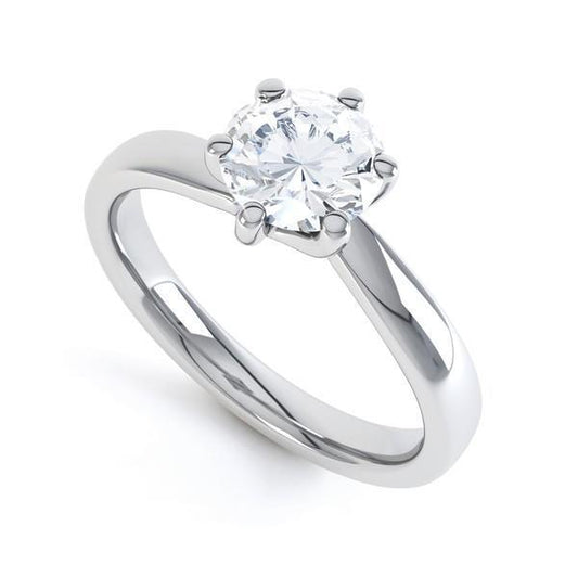 Anel de casamento de diamante redondo de 2.25 ct em ouro branco 14K - harrychadent.pt
